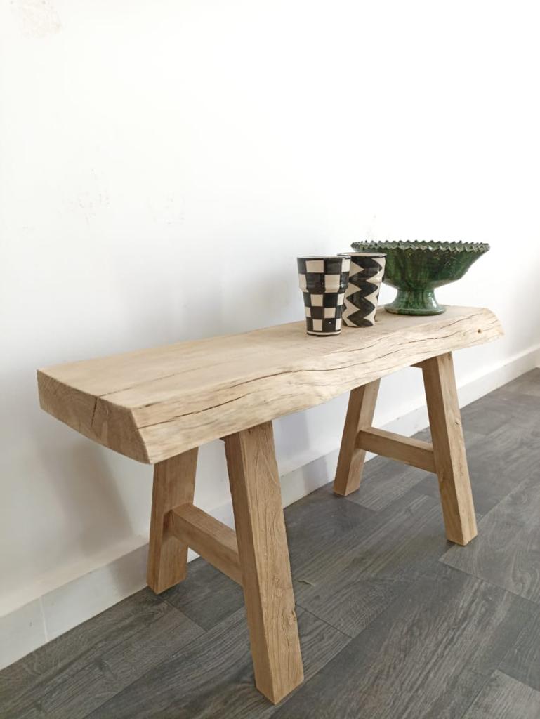 Antique bench,old wooden bench,Vintage wooden bench, antique Rustic Vintage Bench, rustic stool, massive soft barn wood, moroccan vintage