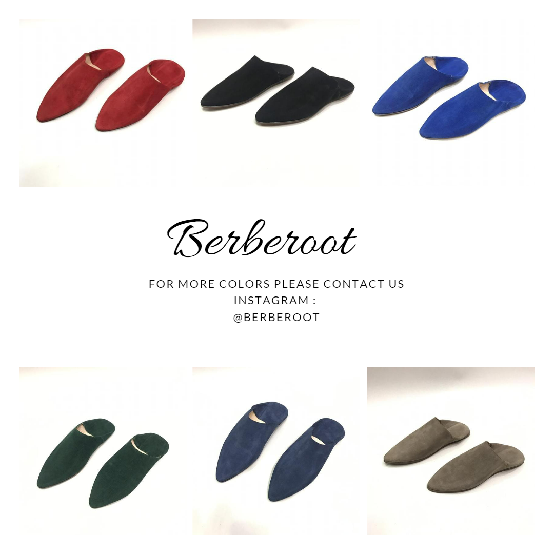 Suede Moroccan Slippers, Soft & High Quality Moroccan Shoes, Sheepskin Slippers, Moccasins men's Slippers, Babouche Maroc, handmade