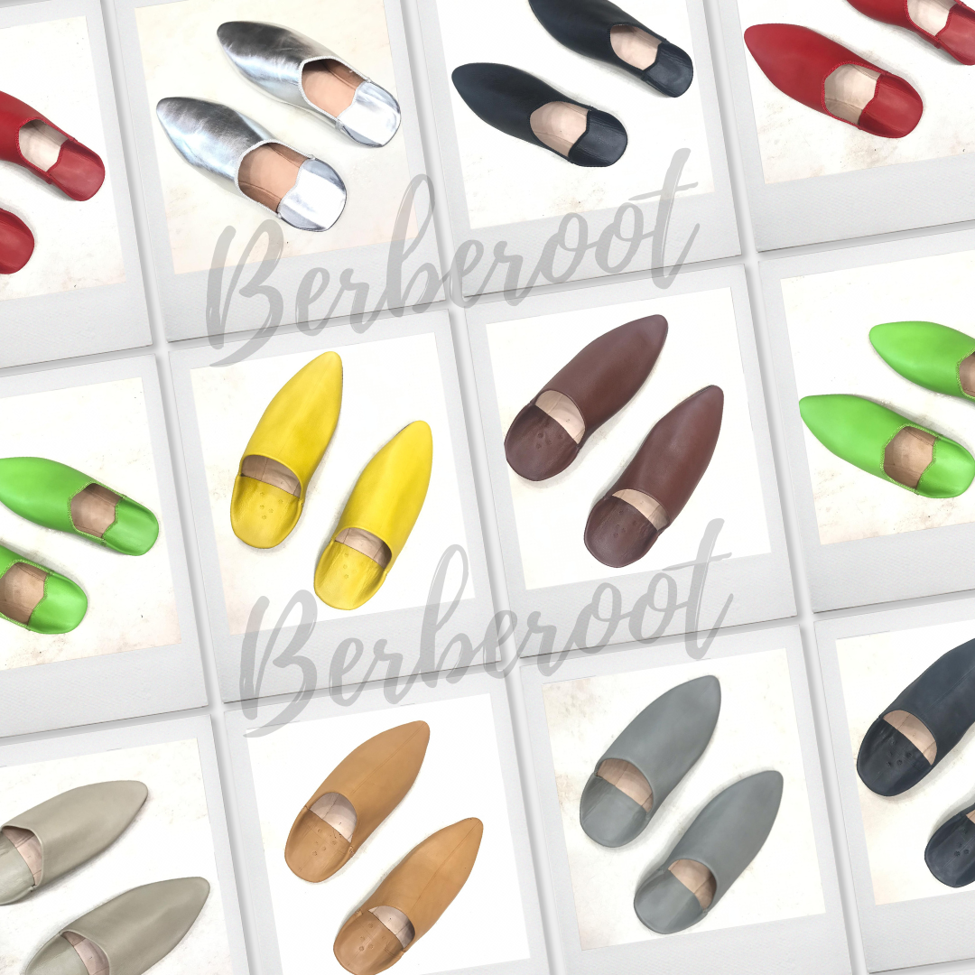 Moroccan Leather, Soft Sheepskin Slippers Babouche Maroc, Flat Moroccan Shoes, Shoes, handmade fes marrakech