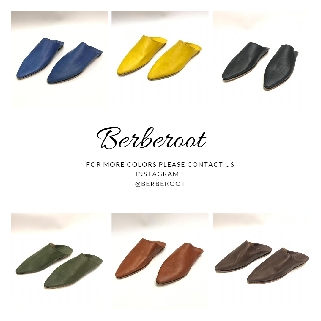 Traditional babouche, moroccan Leather, Soft Sheepskin Slippers Babouche Maroc, Flat Moroccan Shoes, Shoes, handmade fes marrakech