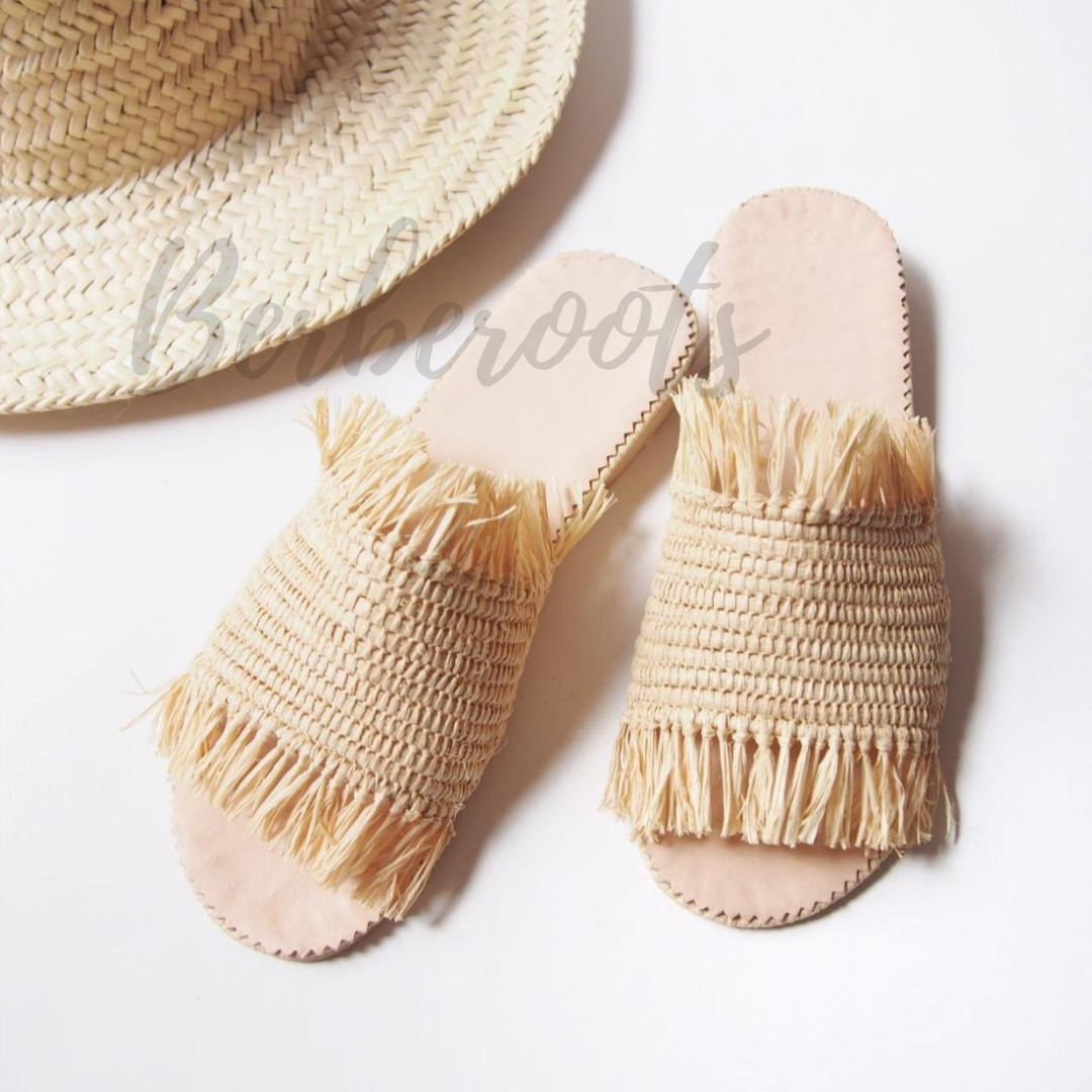 Moroccan raffia shoes, women summer sandals, raffia plateau sandals, moroccan shoes, girls sandals, mules, marrakech, moroccan babouche