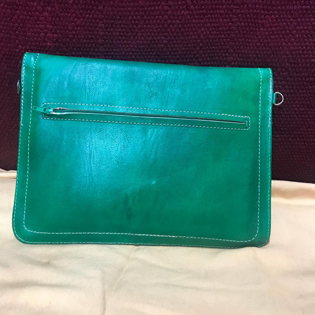 Leather Handbag Purse Moroccan Women Makeup Clutch Wristlet Wallet moroccan handmade artisanat