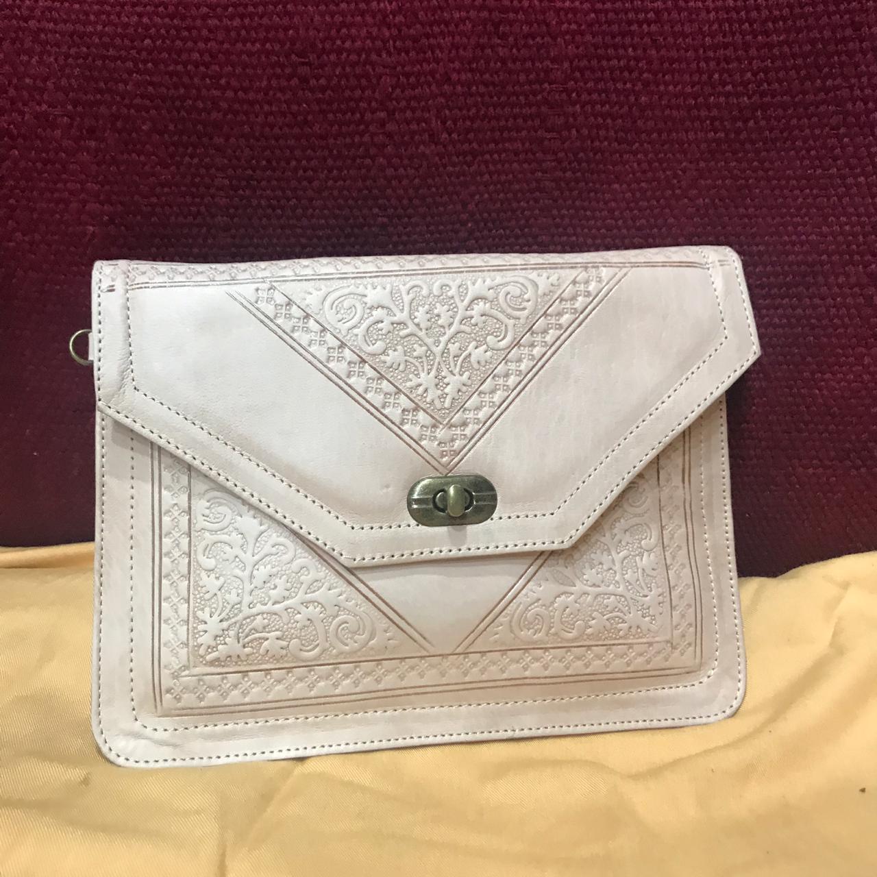 Leather Handbag Purse Moroccan Women Makeup Clutch Wristlet Wallet moroccan handmade artisanat