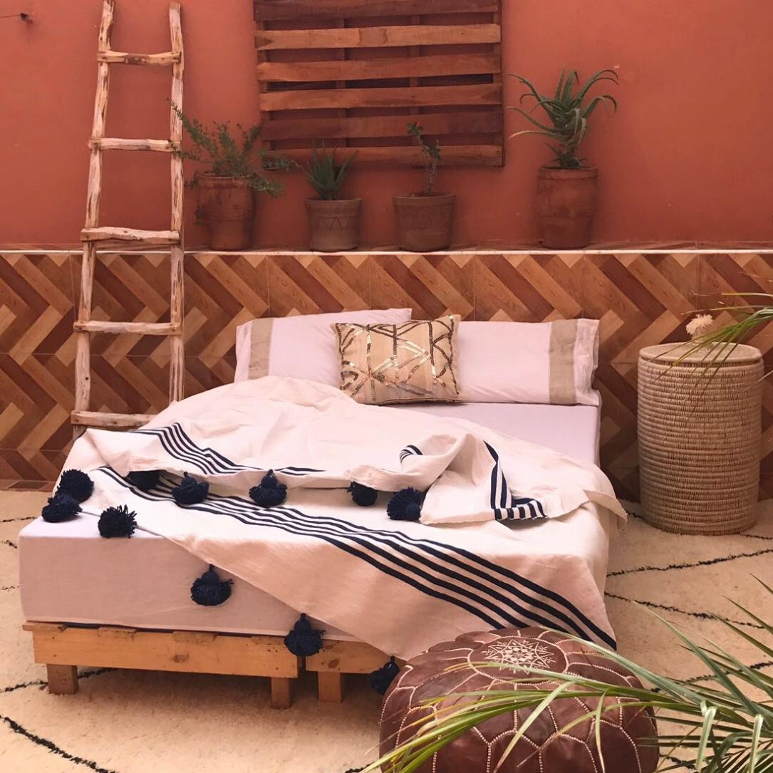 MoroccanPompomBlanket_MoroccanBlanket_MoroccanThrowBlanket_PomPoms_BohoBlanket_BedCover_youcanchooseanycolorofthepompom35