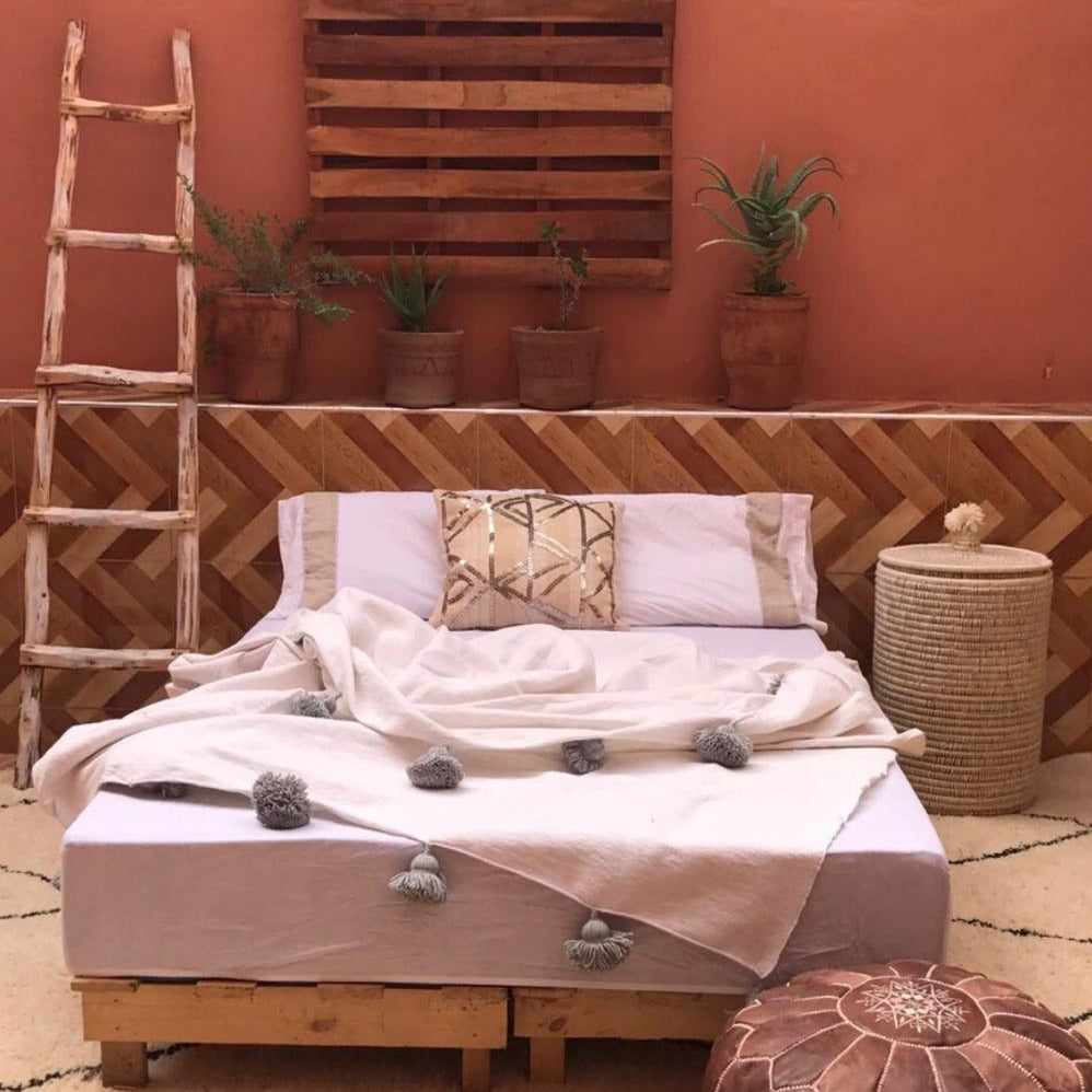 MoroccanPompomBlanket_MoroccanBlanket_MoroccanThrowBlanket_PomPoms_BohoBlanket_BedCover_youcanchooseanycolorofthepompom41