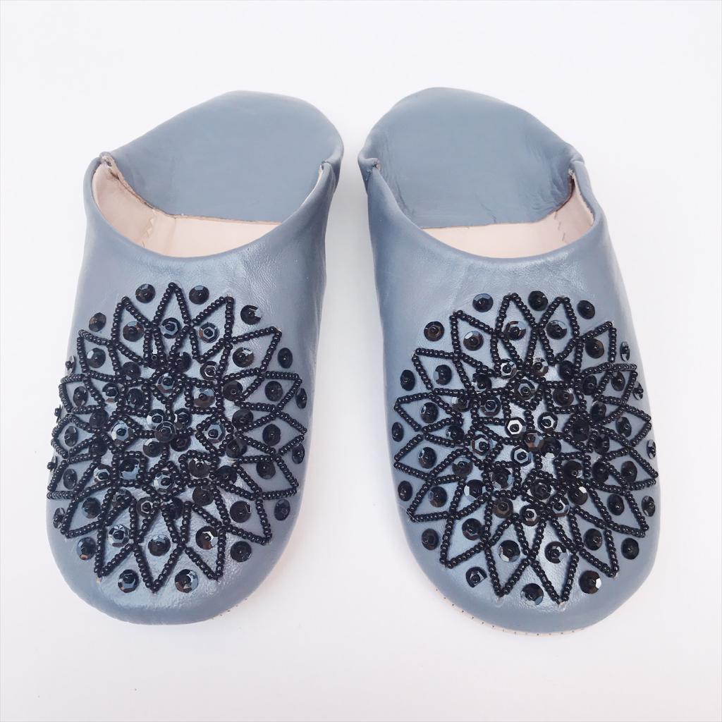 Moroccan Sequin Babouche Slippers, Moroccan Slippers, Handmade Slippers, Leather Slippers, leather mules, artisanat morocco, slippers indoor, slippers outdoor