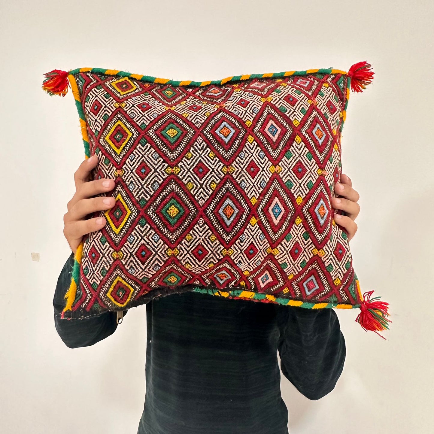 Moroccan Elegance Handmade Vintage Pillows - Woven Moroccan pillow - Moroccan decor - Berber pillow - boho pillow cover